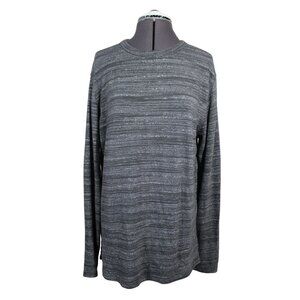 Gap men's soft spun heather gray long‎ sleeve crew neck pullover shirt M